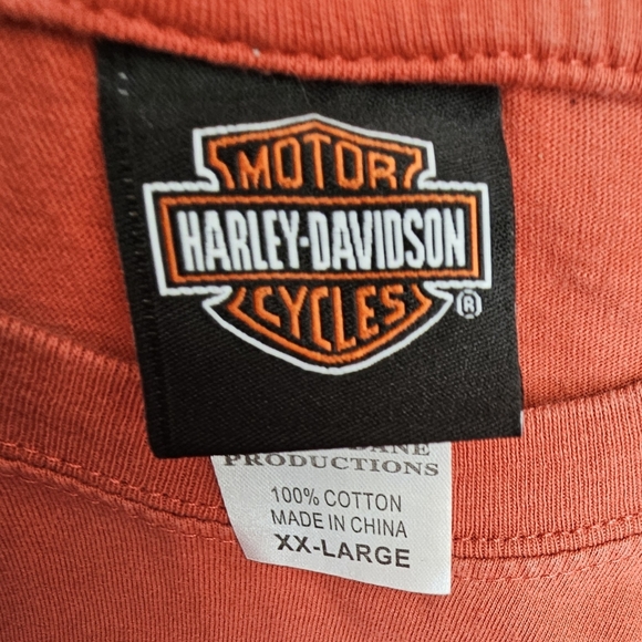 Harley Davidson Superbly Engineered Motorcycles Jamaica  Red Tee Shirt Size XXL - Picture 8 of 10